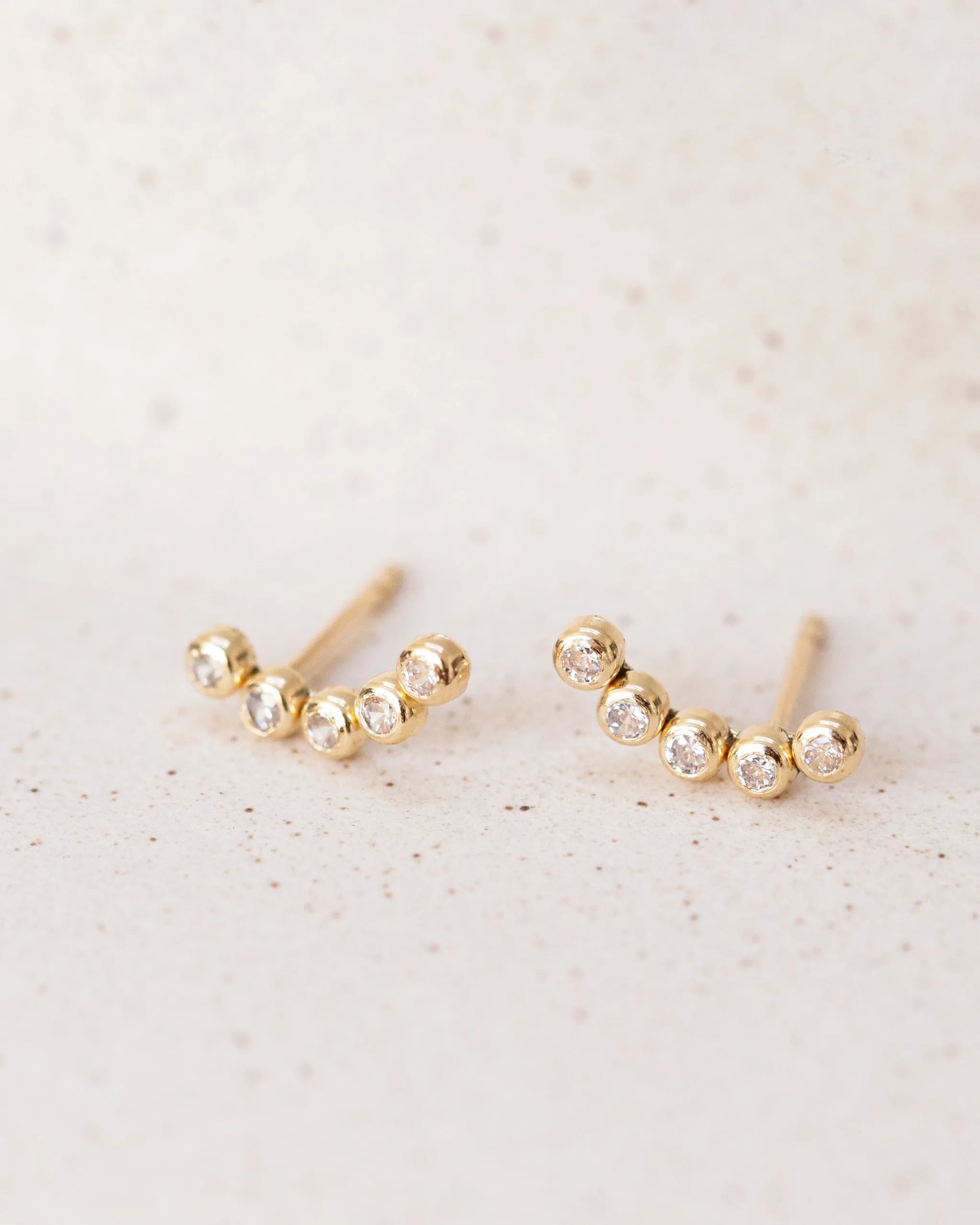 14k Swoop Climber Earrings