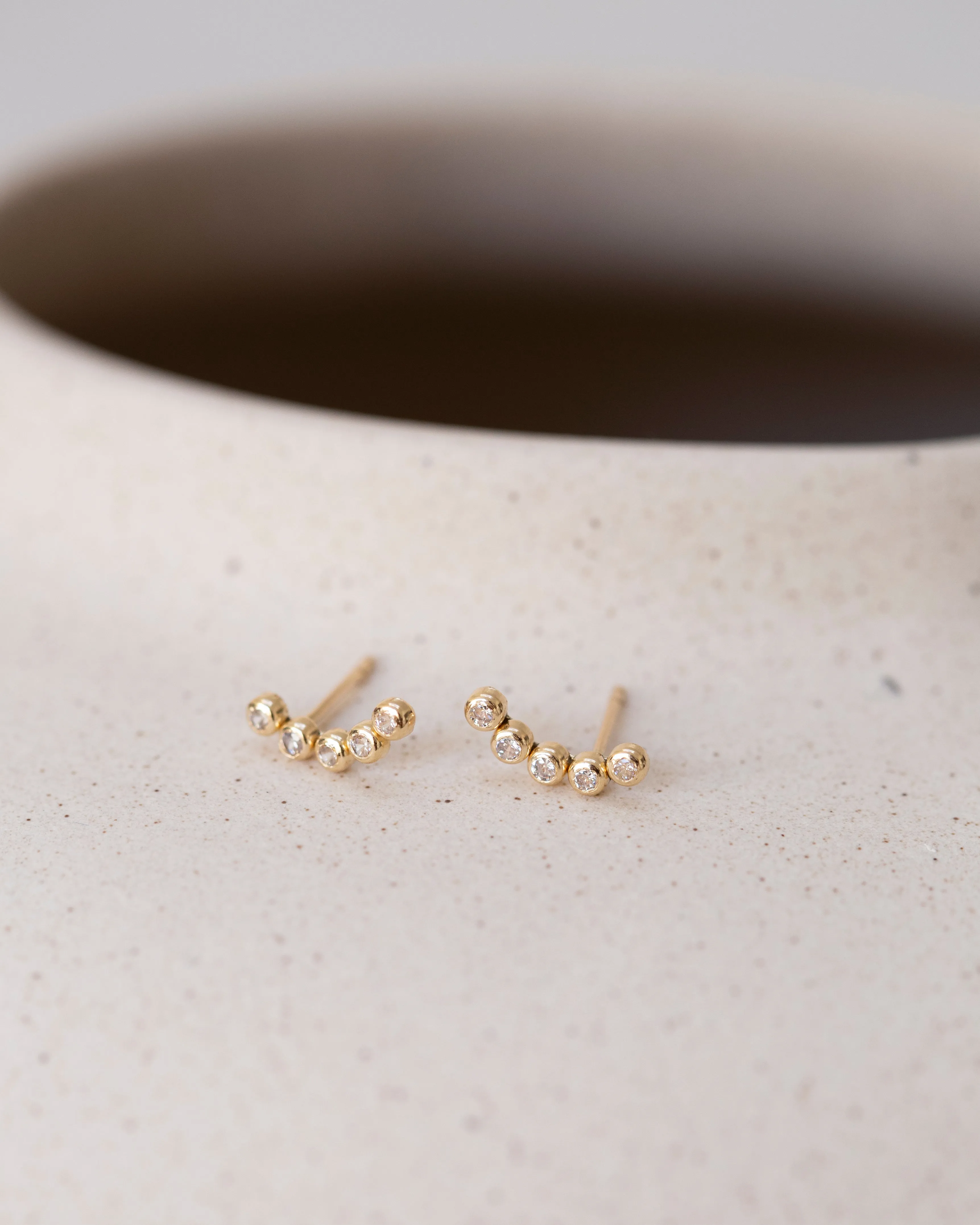 14k Swoop Climber Earrings