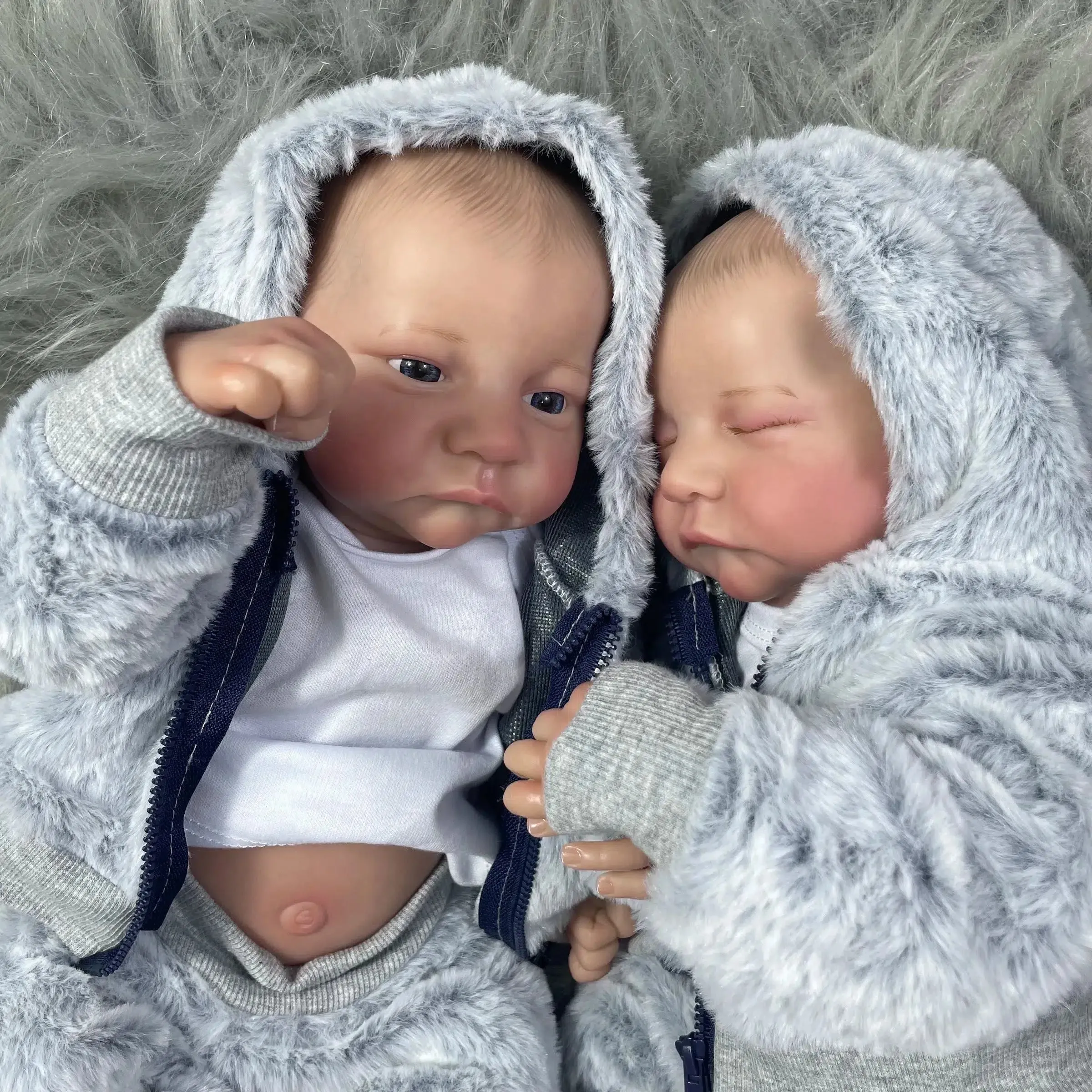 17-Inch Twins Reborn Baby Doll - Full Vinyl Body, Washable, Boys or Girls