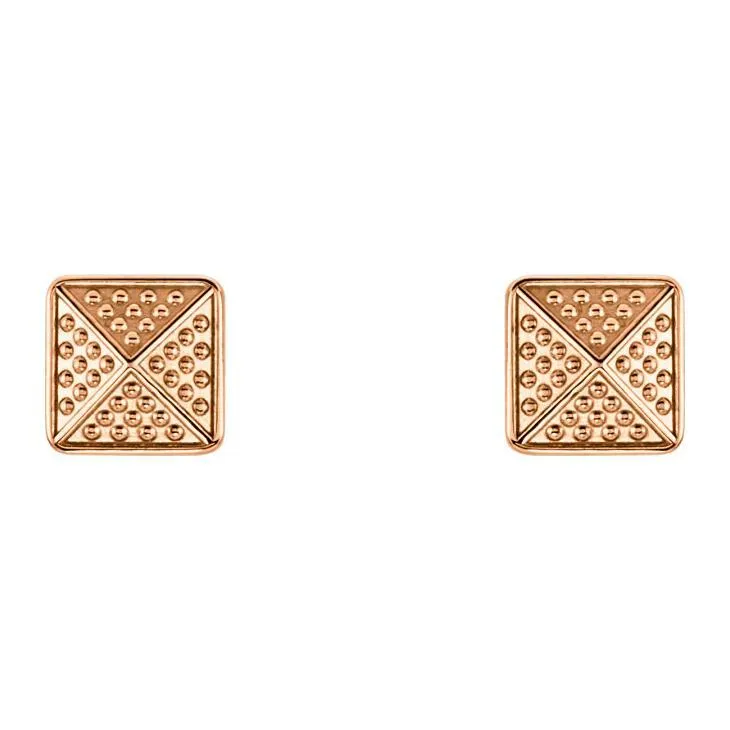 Beaded Pyramid 14K Gold Earrings