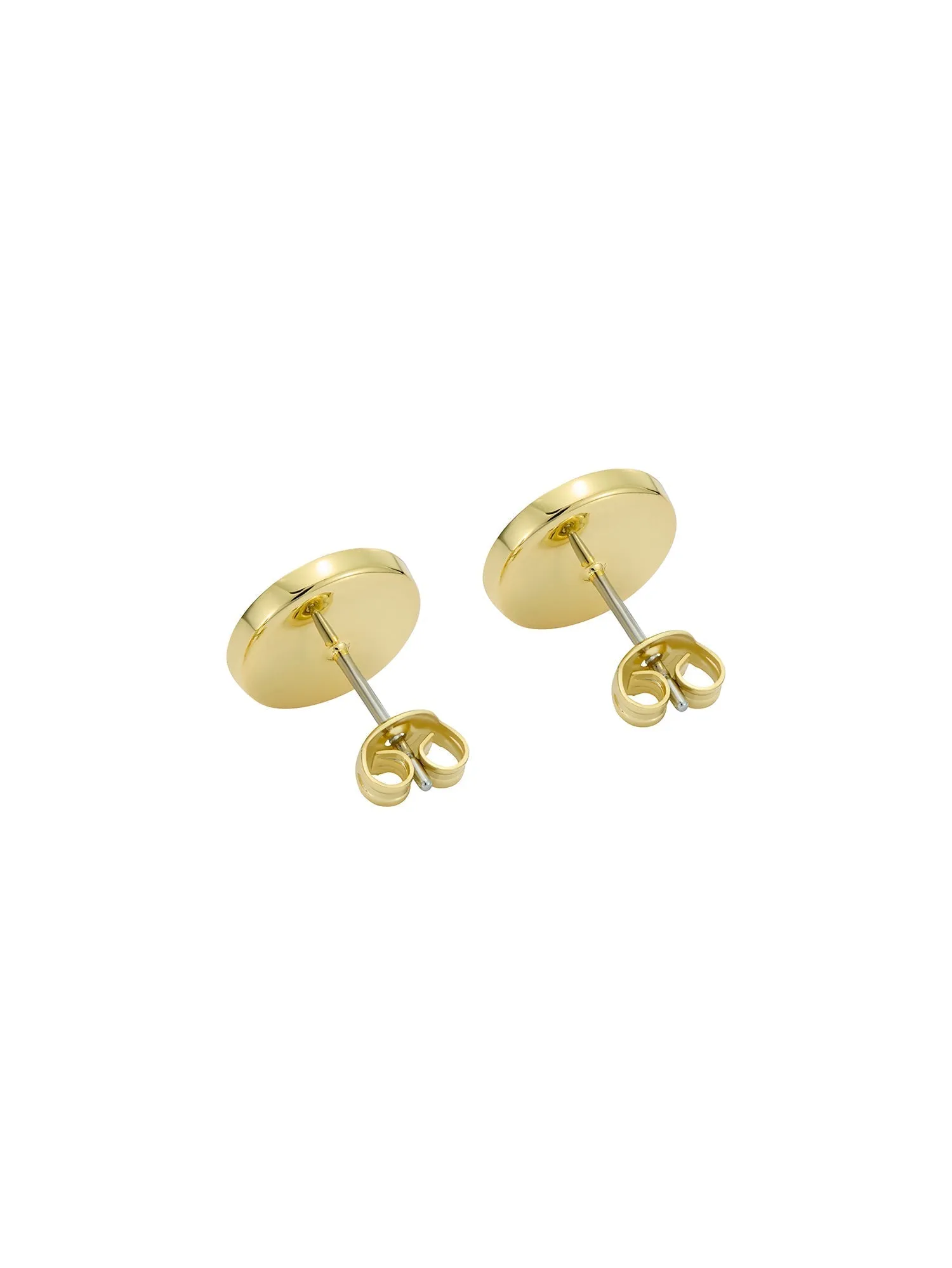 Cherelle Crystal Button Stud Earrings Gold
