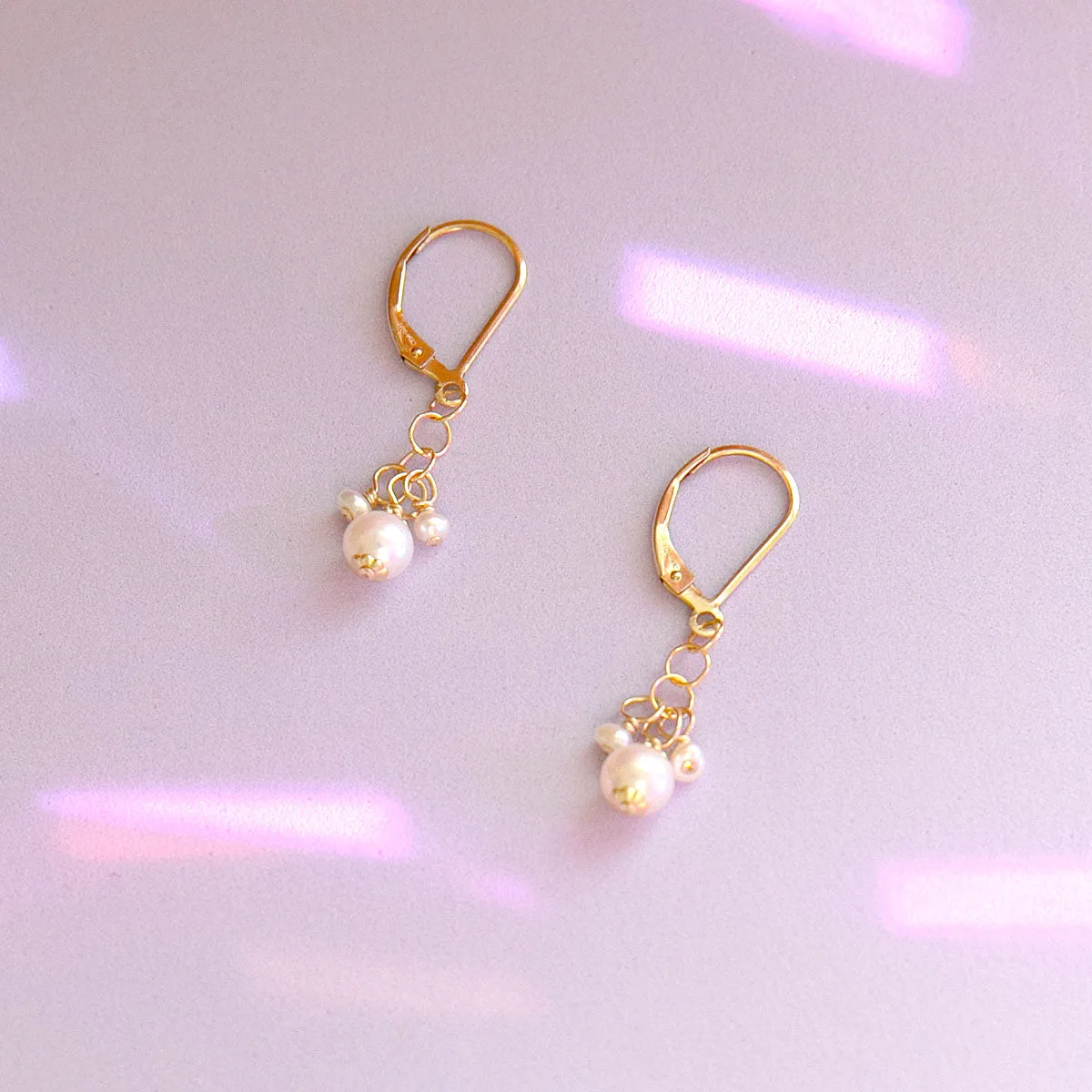 chloe white pearl earrings