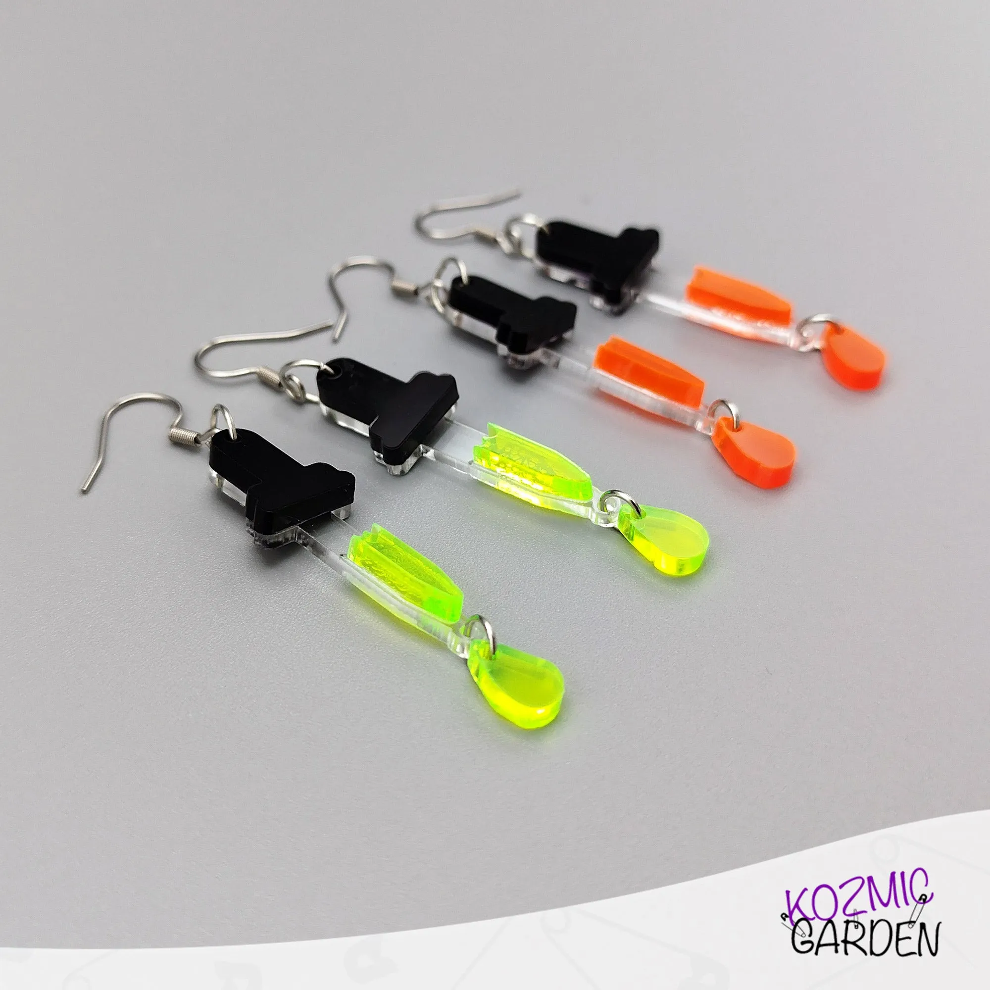 Dropper Earrings – Mad Scientist Power!