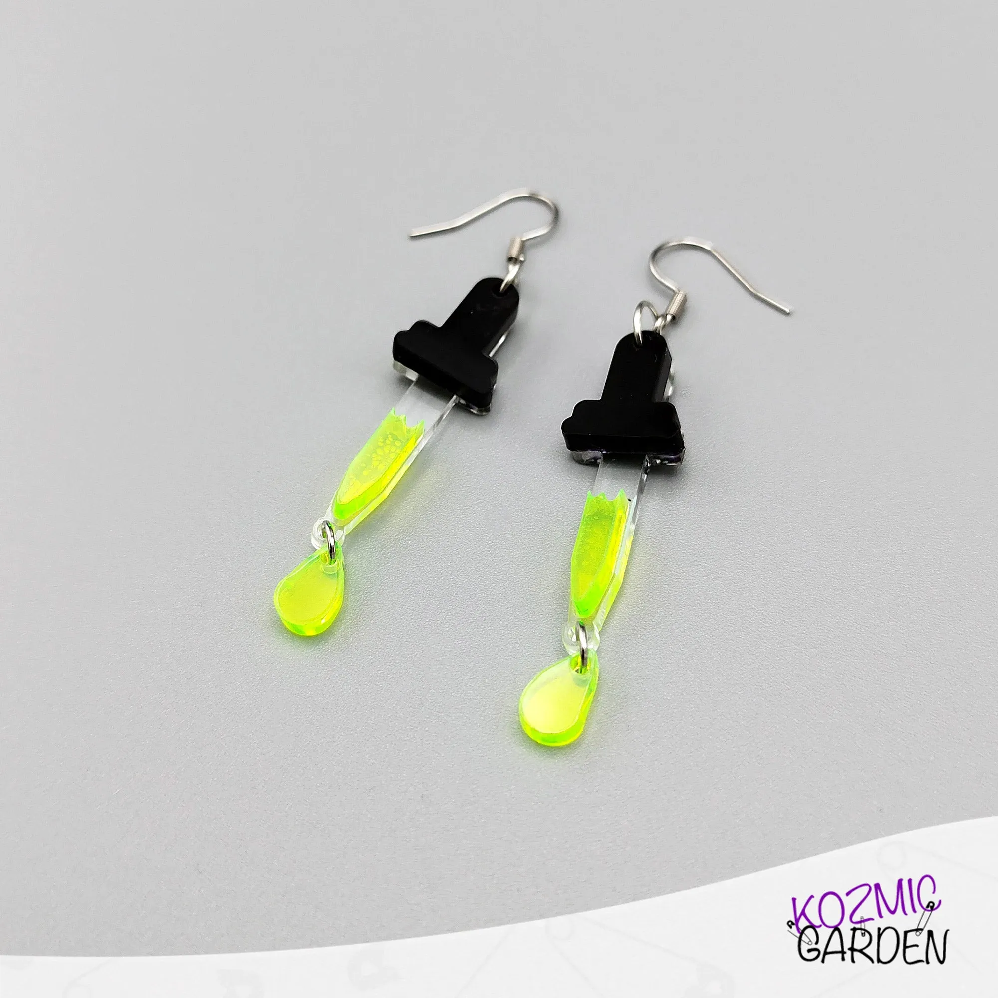 Dropper Earrings – Mad Scientist Power!