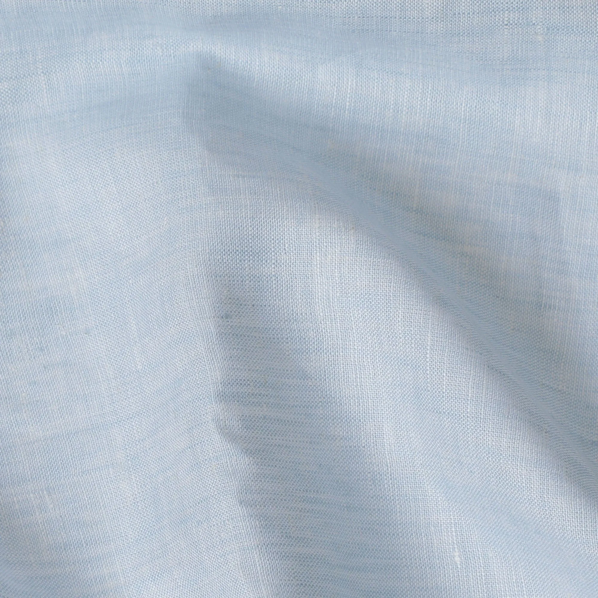 Elegant Light Blue Pure Linen Fabric - 60 Lea, 140 cm Wide-D19396
