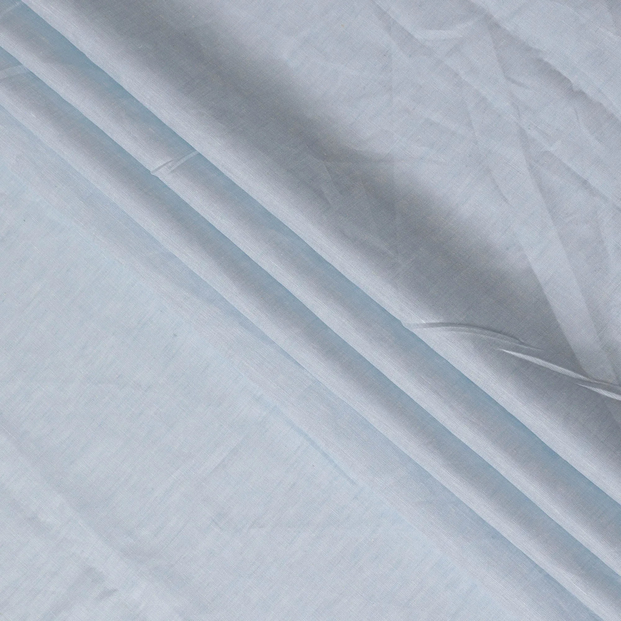 Elegant Light Blue Pure Linen Fabric - 60 Lea, 140 cm Wide-D19396