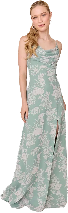 Ember Chiffon Floral Print Dress | Made To Order
