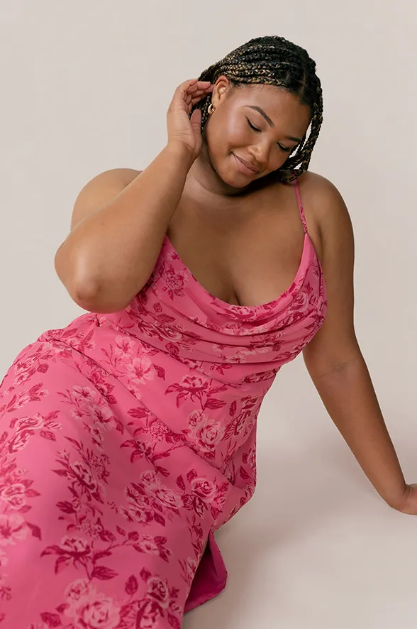 Ember Chiffon Floral Print Dress | Made To Order