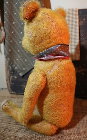 German Petz Jointed Golden Mohair Bear with Growler Adorable