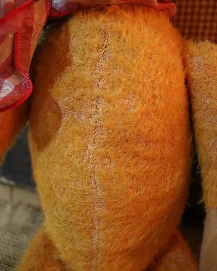 German Petz Jointed Golden Mohair Bear with Growler Adorable