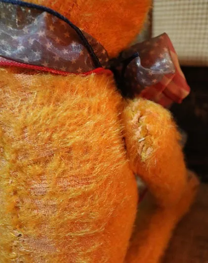 German Petz Jointed Golden Mohair Bear with Growler Adorable
