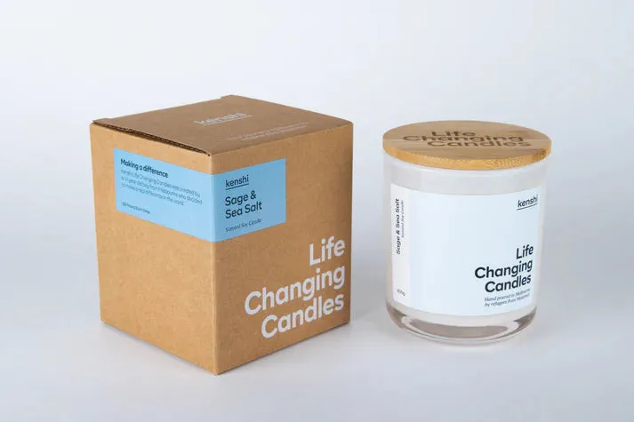 Kenshi Large Candle - Sage & Sea Salt