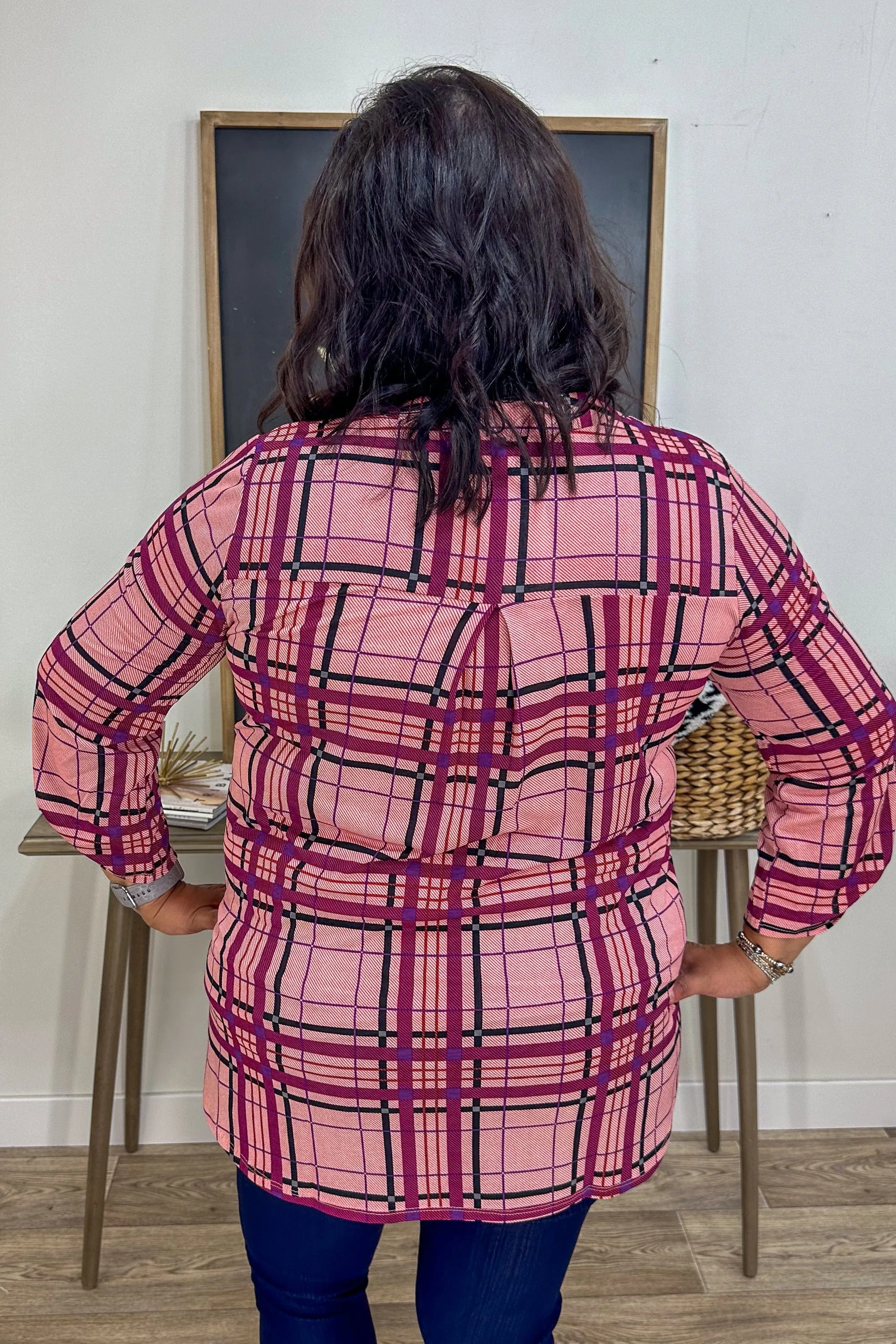 Mauve & Magenta Stripe Lizzy Blouse