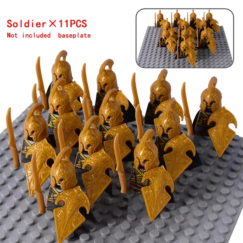 MOC Medieval Dwarf Warrior Elves Knights lotr Figures Building Blocks Accessories Armor Shield Weapon DIY Toys For Children gift