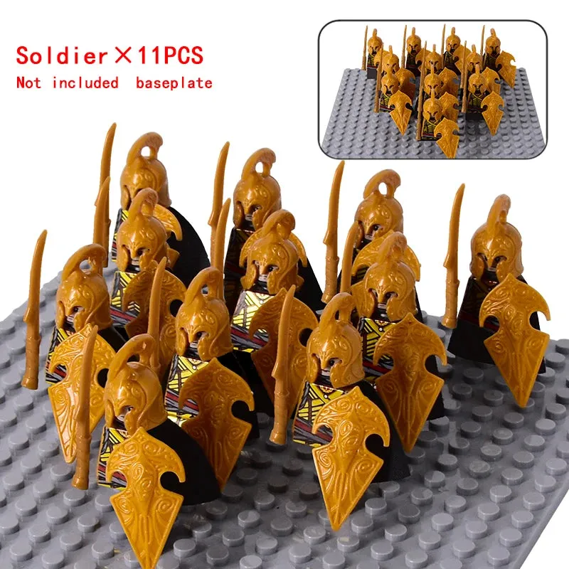 MOC Medieval Dwarf Warrior Elves Knights lotr Figures Building Blocks Accessories Armor Shield Weapon DIY Toys For Children gift