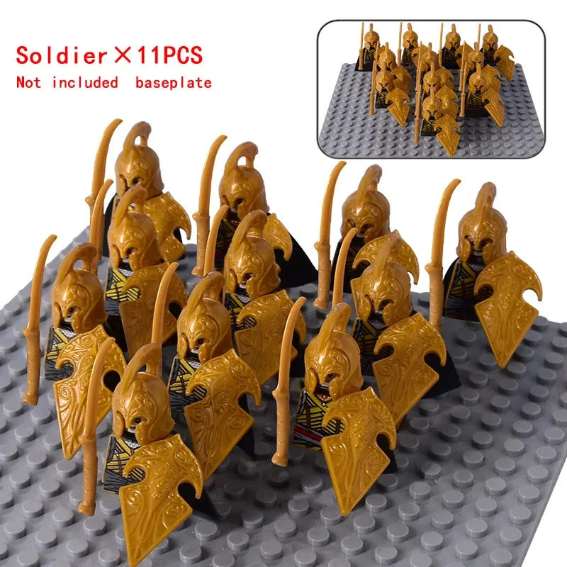 MOC Medieval Dwarf Warrior Elves Knights lotr Figures Building Blocks Accessories Armor Shield Weapon DIY Toys For Children gift