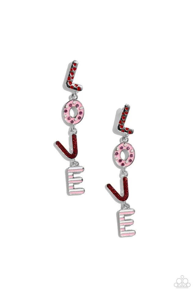 Paparazzi Earring ~ Admirable Assortment - Red