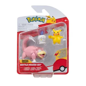Pokémon Battle Figure Set - 3 Pack Pikachu (Female), Litwick And Slowpoke