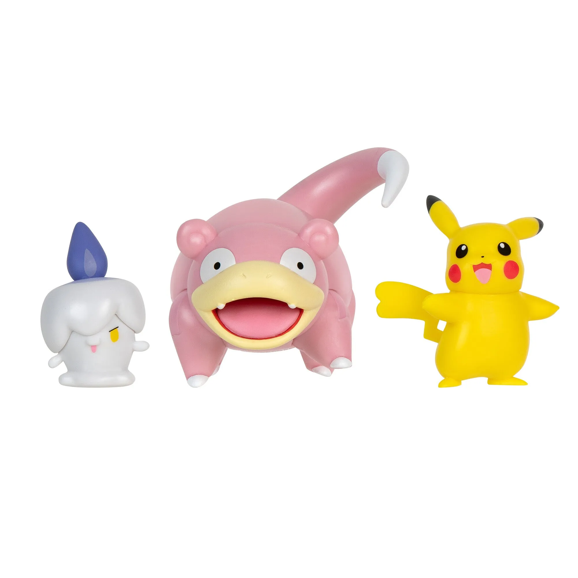 Pokémon Battle Figure Set - 3 Pack Pikachu (Female), Litwick And Slowpoke