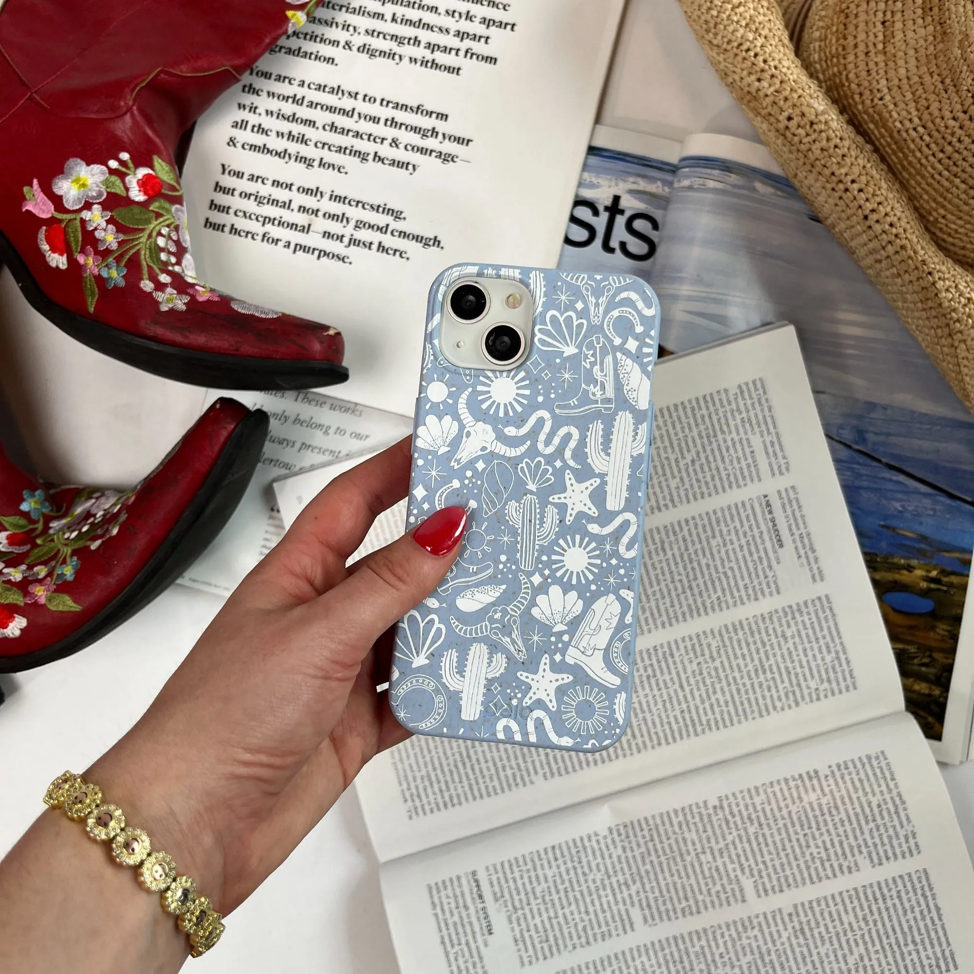 Powder Blue Coastal Rodeo Samsung Galaxy S23 Case