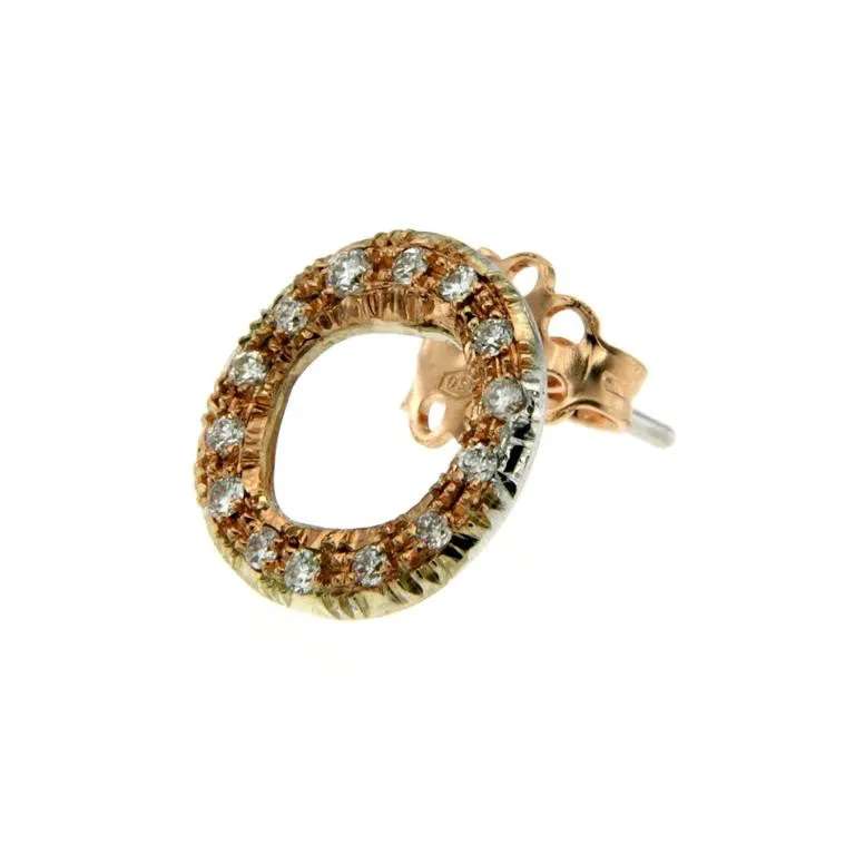 Rose Gold Circle Earrings
