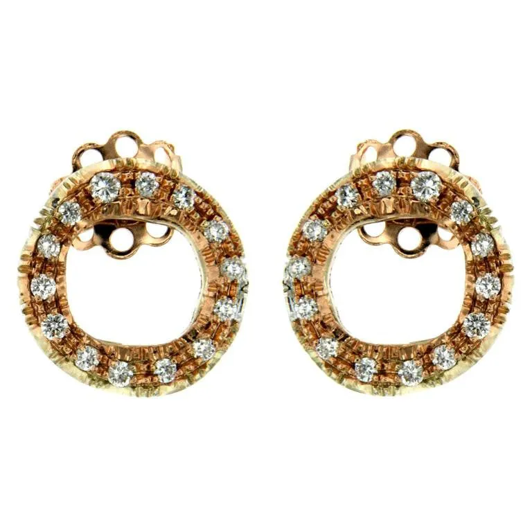 Rose Gold Circle Earrings
