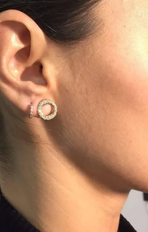 Rose Gold Circle Earrings