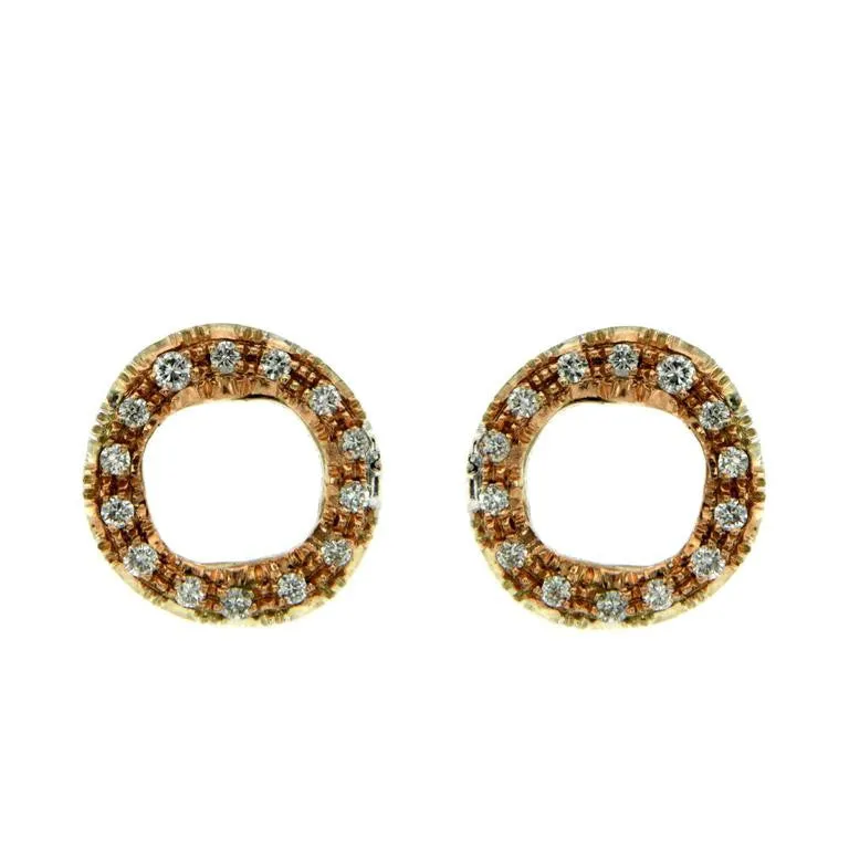 Rose Gold Circle Earrings