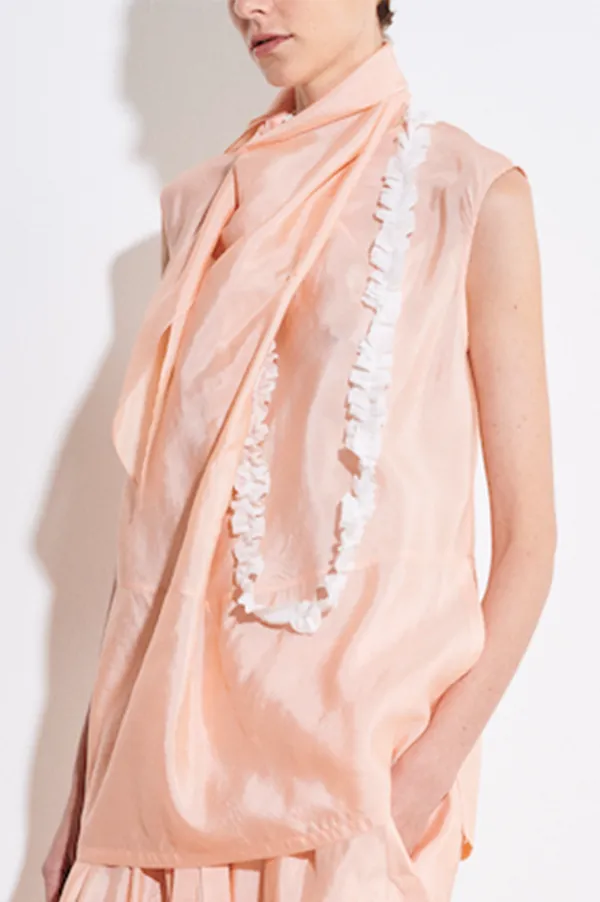 Tarf Sleeveless Top in Soft Peach