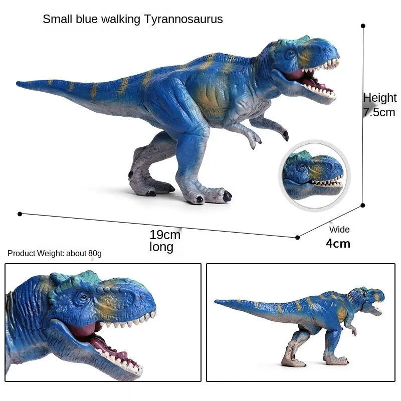 Tyrannosaurus model Blue Tyrannosaurus Jurassic simulation solid animal model decorative items educational toys